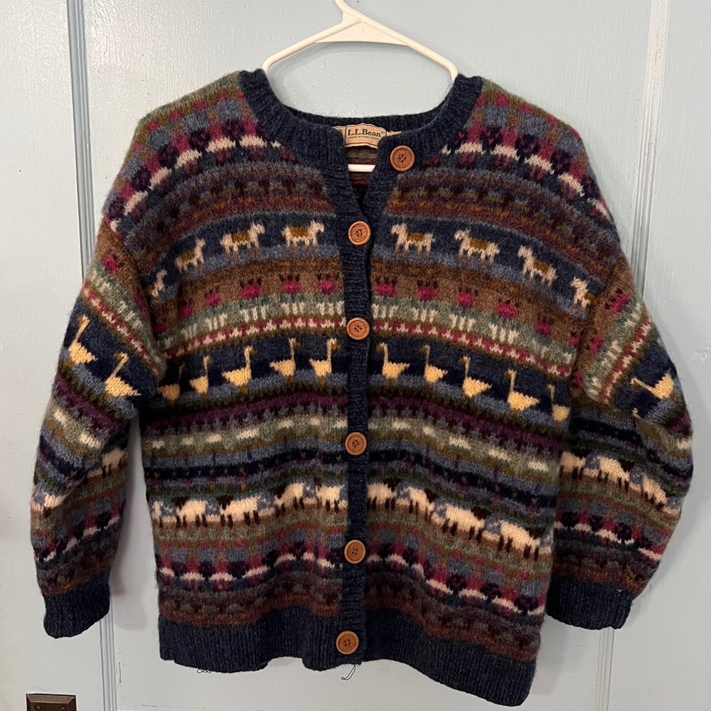 LL Bean Wool Cottagecore Cardigan